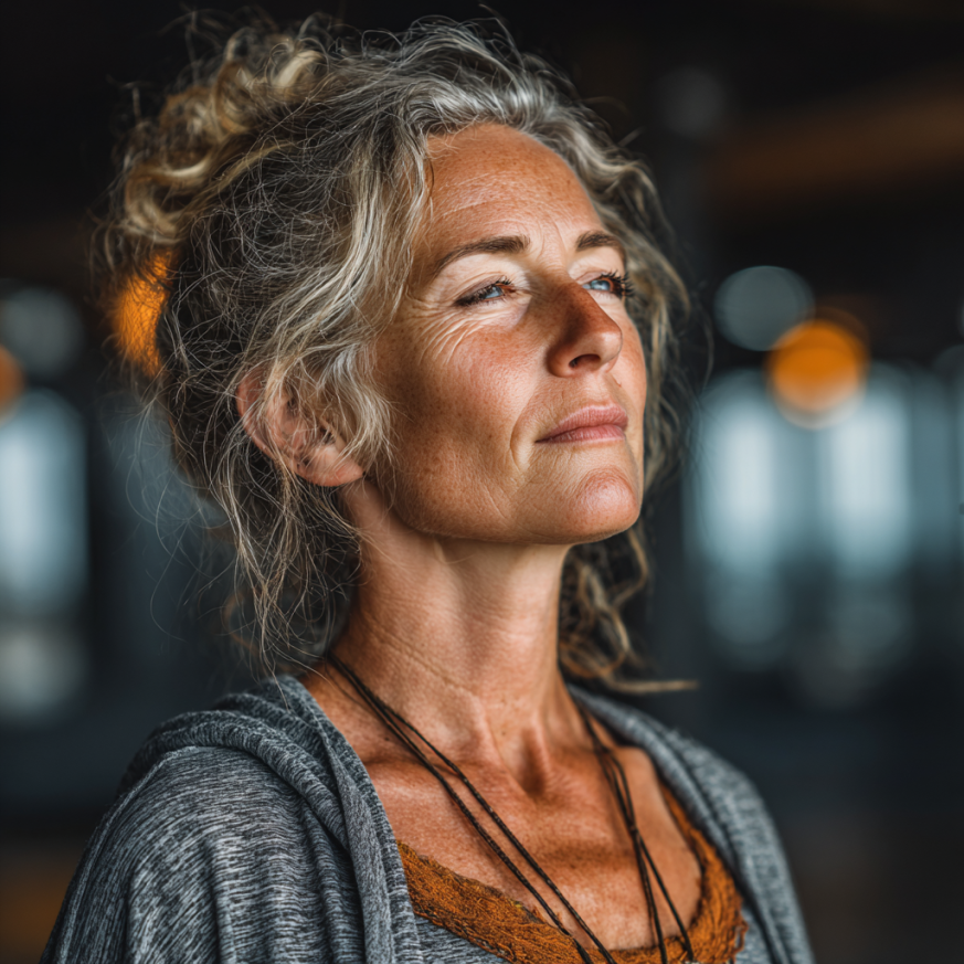 Активні пожилі люди займаються фітнесом